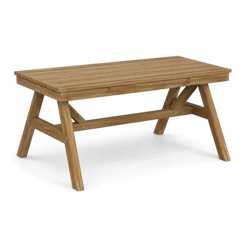 Gartentisch rechteckig aus Akazien-Massivholz natur 180 x 74 x 75 cm