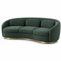 3-Sitzer Sofa mit Polyesterbezug in gebogener Form Dunkelgrün 230 x 95 x 75 cm