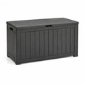 Garten-Aufbewahrungsbox 270 L aus Polypropylen rechteckig Anthrazit 117 x 45 x 57 cm
